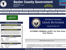 Tablet Screenshot of baxtercounty.org